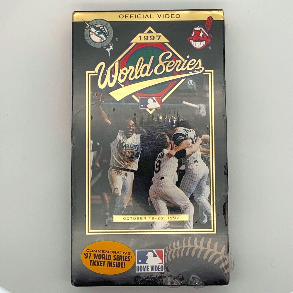 Sealed Official Video VHS 1997 World Series Marlins vs. Indians